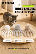 Fluffy Octopus Interactive Cat Toy – 8 Soft Tentacles