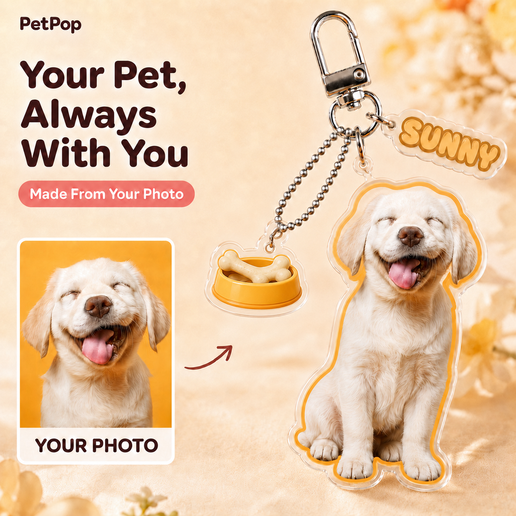 Custom Pet Photo Keychain