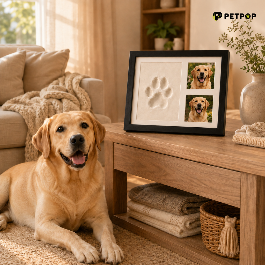 10-Inch Pet Paw Print Keepsake Photo Frame Kit