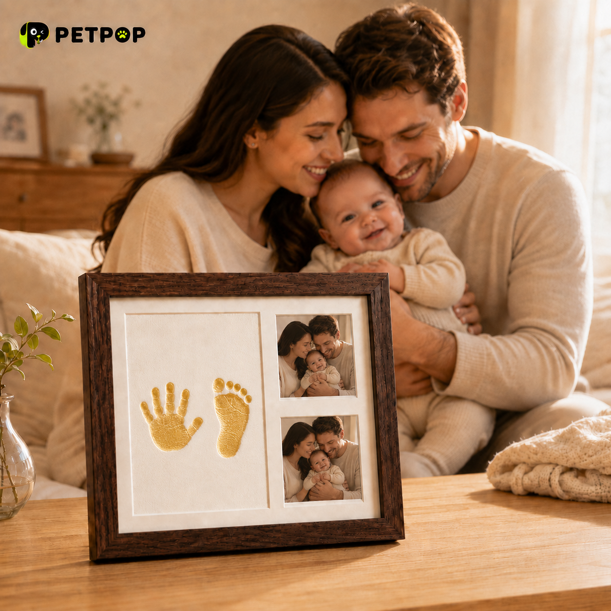 10-Inch Pet Paw Print Keepsake Photo Frame Kit