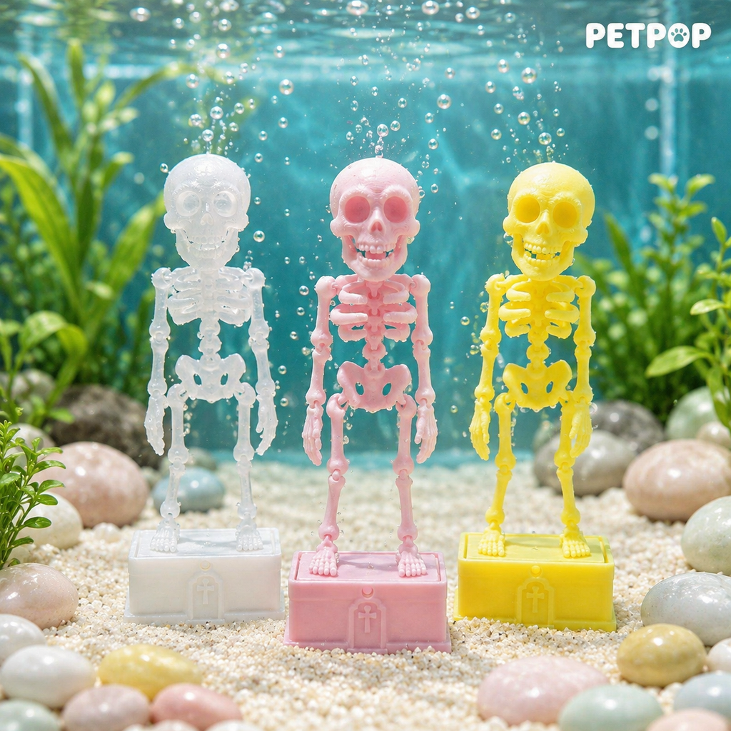 Dancing Skeleton Aquarium Air Bubble Ornament